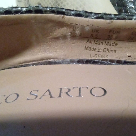 Franco Sarto Metallic Snakeskin Heels - Picture 6 of 7